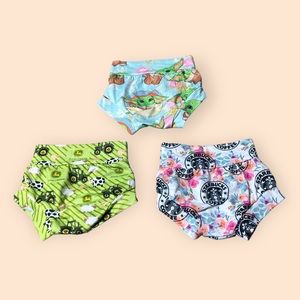 Set Of Three Unique Unbranded Baby Diaper Covers Baby Yoda Starbucks John Deere